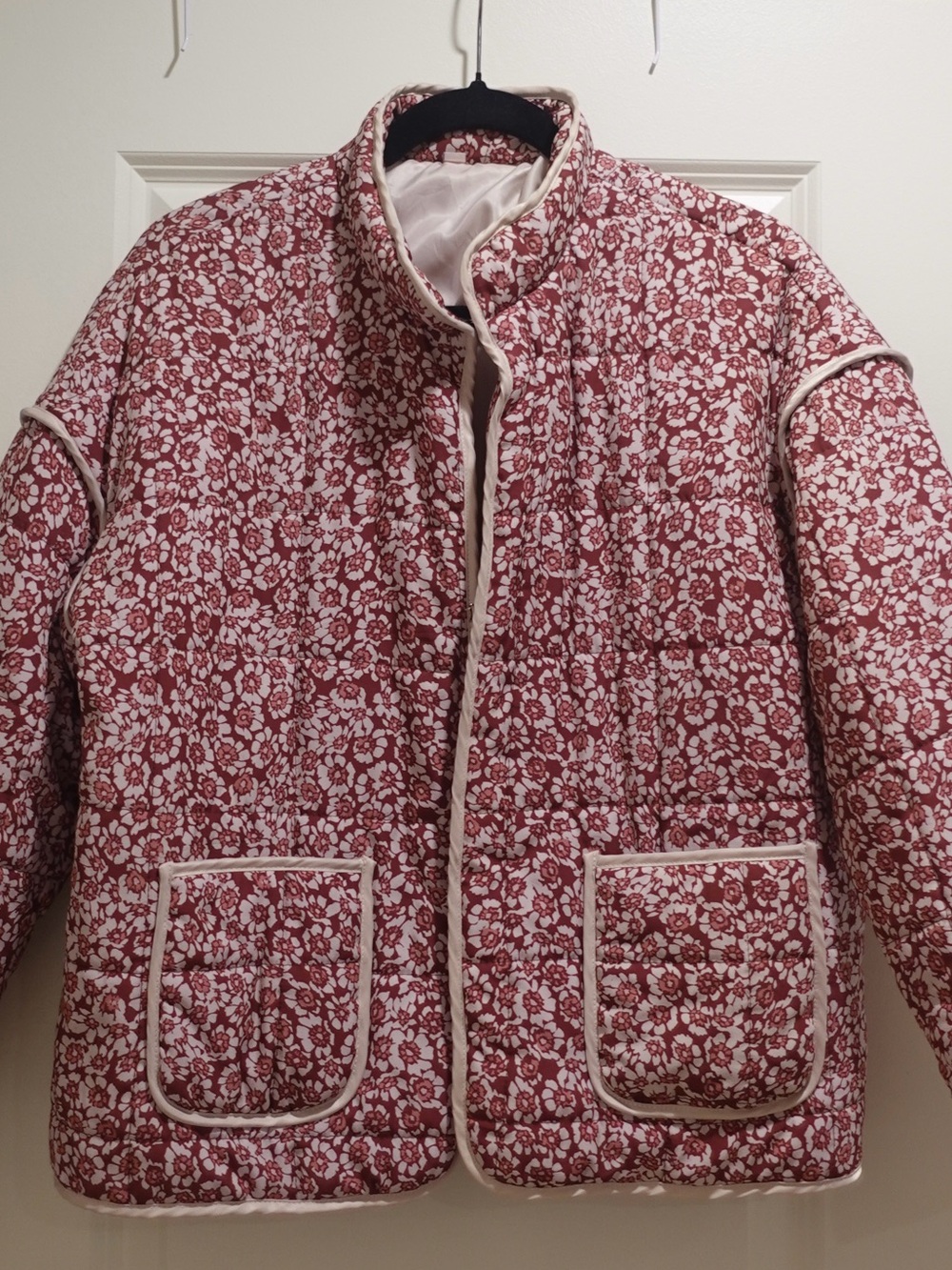 Quilted Floral Puffer Jacket